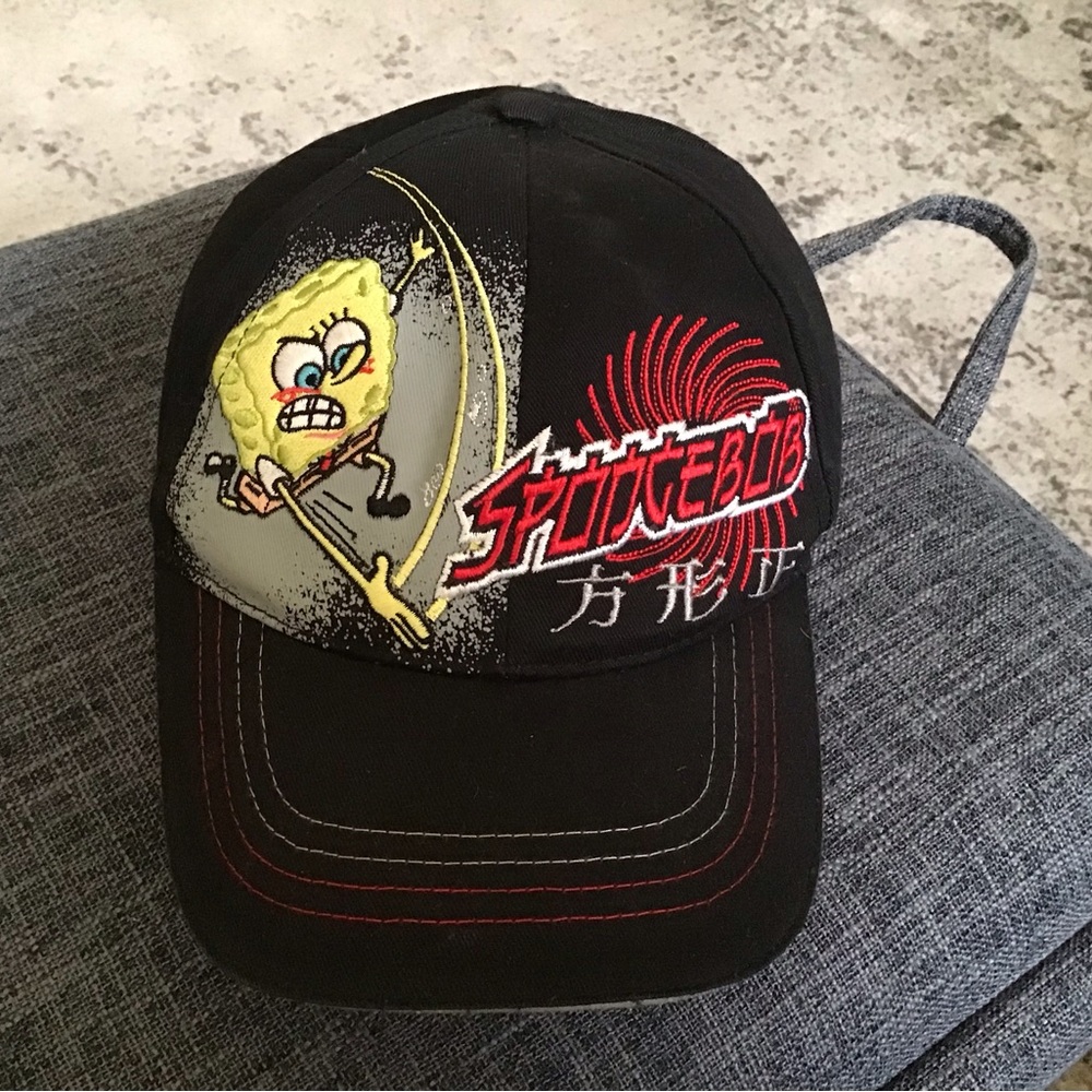 Nickelodeon Sponge Bob square pants rare Y2K Japenese embroidered baseball cap.